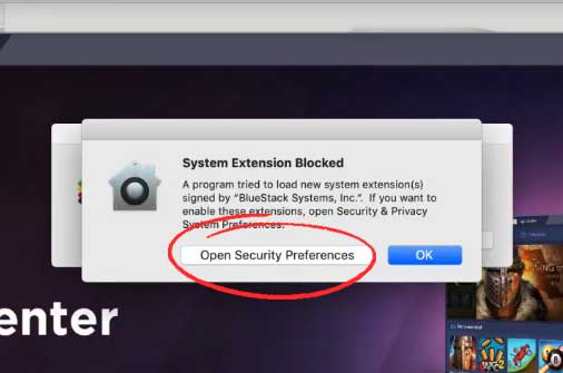 Bluestacks mac security settings