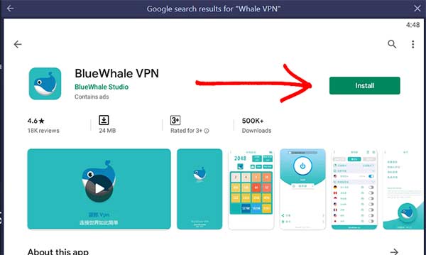 Whale VPN App install