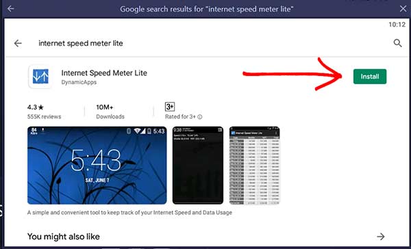 Internet Speed Meter Lite app install