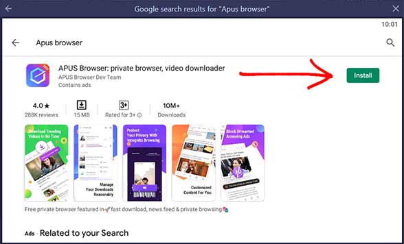 apus browser app install