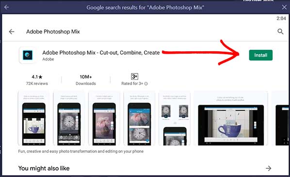 download photoshop mix app store