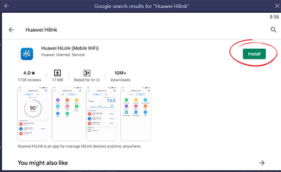 huawei hilink App install
