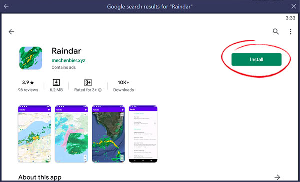 raindar app