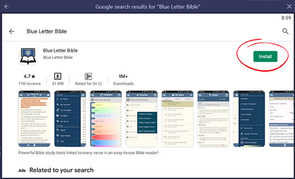blue letter bible app on my computer