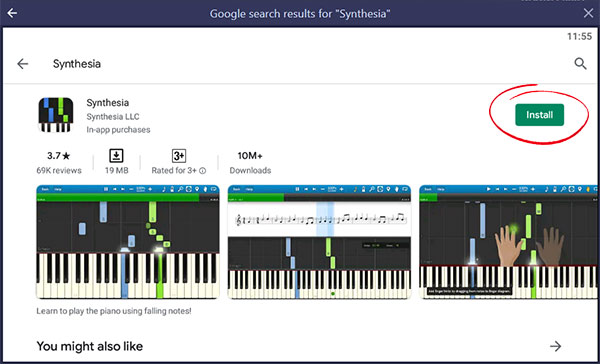 synthesia piano App