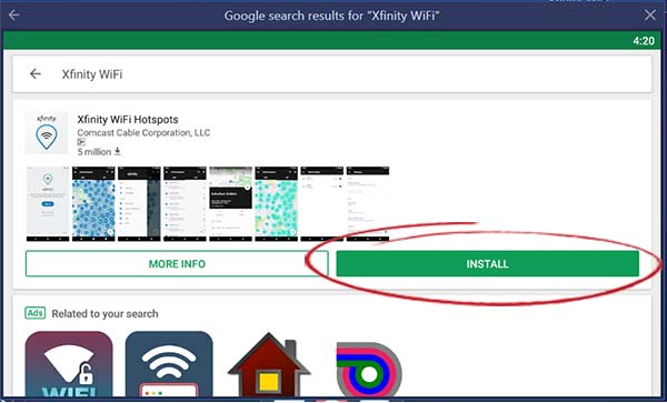 Download Xfinity WiFi Hotspots App