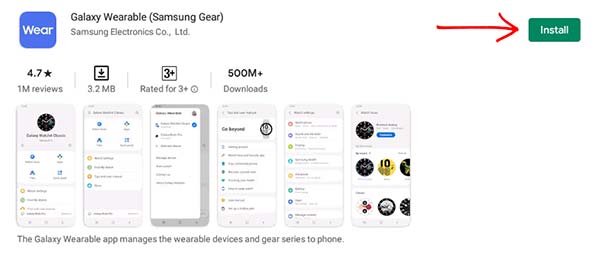 Download Galaxy Wearable Samsung Gear app