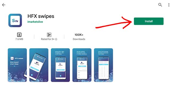 HFX Swipes App install
