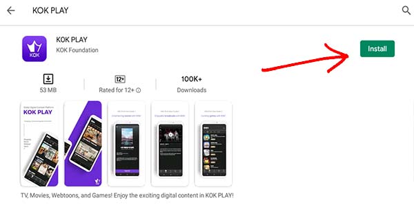 KOK PLAY App Install