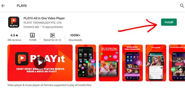 PLAYit-All in One Video Player app install