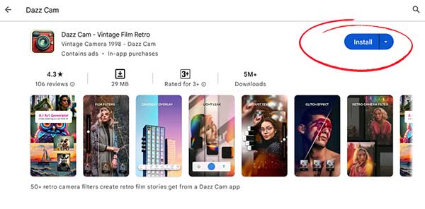 Dazz Cam App Install