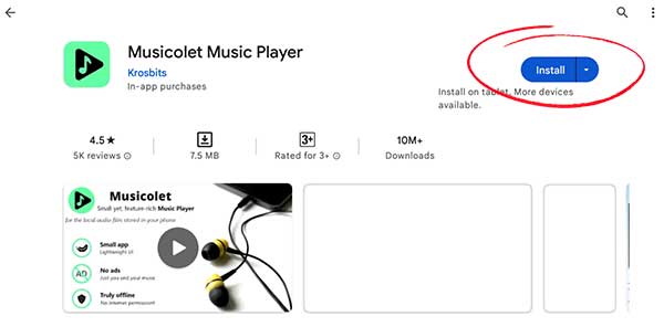 Musicolet App Install