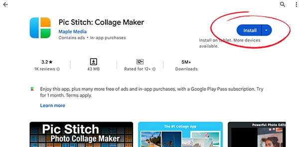 Pic Stitch App Install