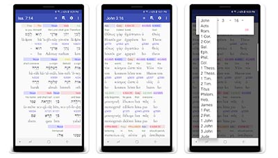Hebrew Greek Interlinear Bible App