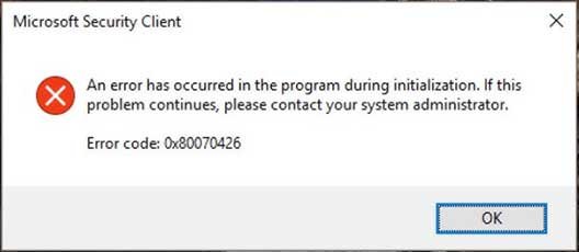 Windows 11 Error 0x80070426