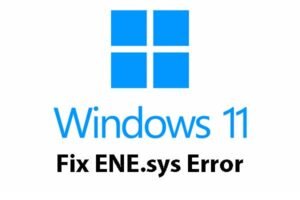ENE.sys Error Windows 11